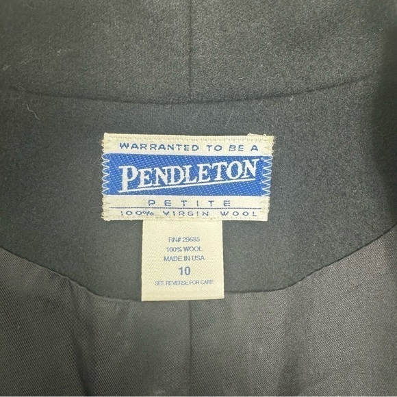 Pendleton Womens 100% Virgin Wool Single Breasted Blazer Suiting Size 10P - Picture 3 of 9